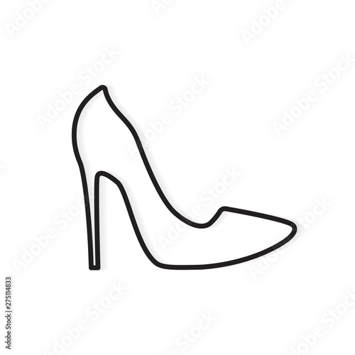 high heel shoe icon- vector illustration