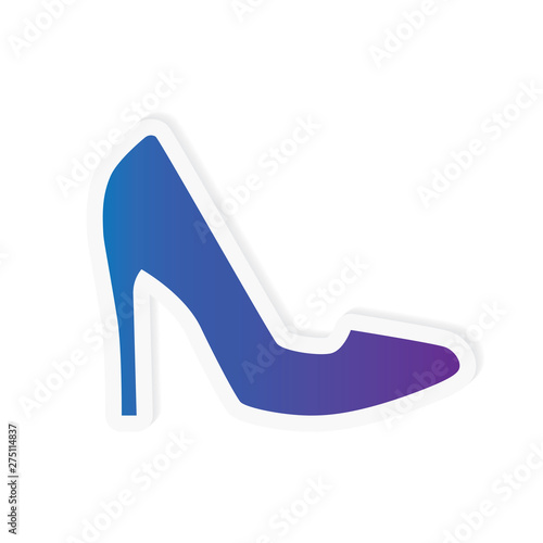 high heel shoe icon- vector illustration