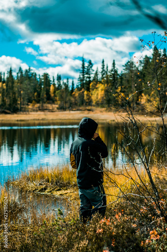 man on lake