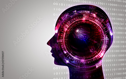 イラスト素材: 人工知能レッドイメージ、AI