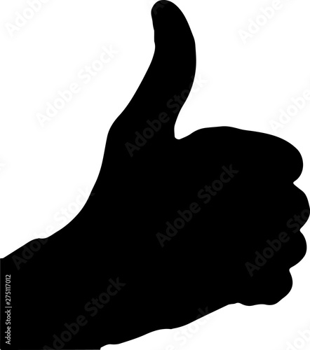 Illustration of thumb up gesture in vector © A. Malyshev
