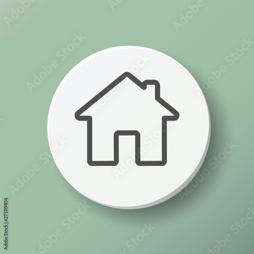 Web button home. Home line icon. Vector