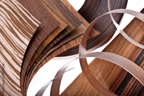 Texture Veneer on white background  Wood Exotic 
