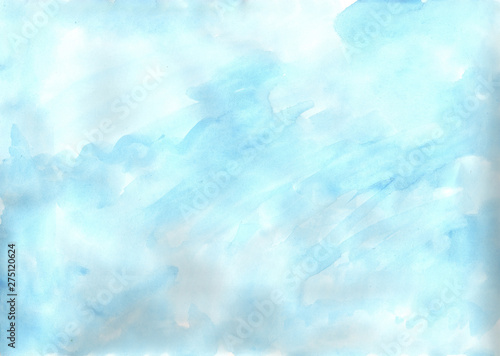 Light blue watercolor background, illustration