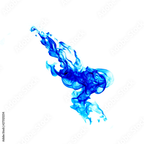 blue flames isolated on white background