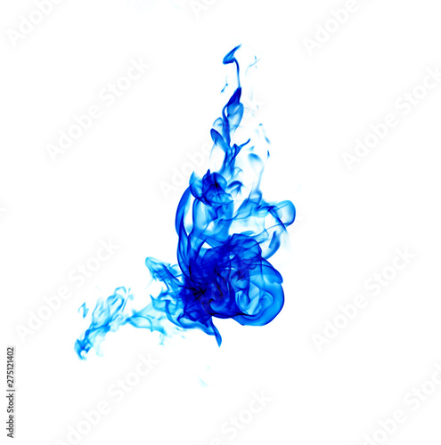 blue flames isolated on white background