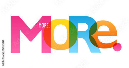 MORE. colorful vector typography banner