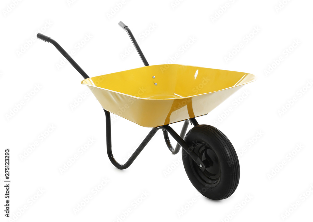 Color wheelbarrow isolated on white. Gardening tool Color wheelbarrow isolated on white. Gardening tool
