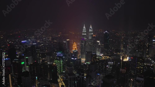 Wallpaper Mural kuala lumpur city downtown night time illuminated aerial panorama 4k malaysia Torontodigital.ca