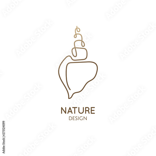 Seashell simple logo one line
