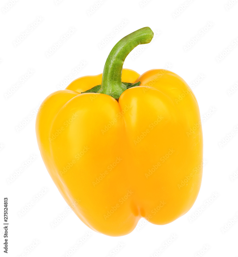 Ripe yellow bell pepper isolated on white Ripe yellow bell pepper isolated on white