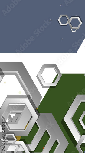 Abstract geometric background with hexagon, middle ages color composition. Vector illustration