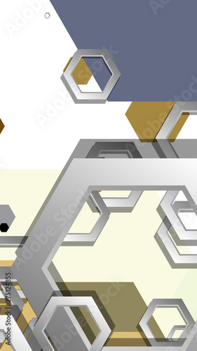 Abstract geometric background with hexagon, middle ages color composition. Vector illustration