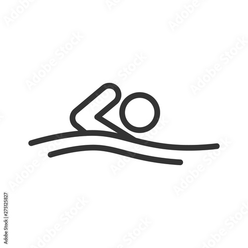 sea swimmer outline ui web icon. sea swimmer vector icon for web, mobile and user interface design isolated on white background