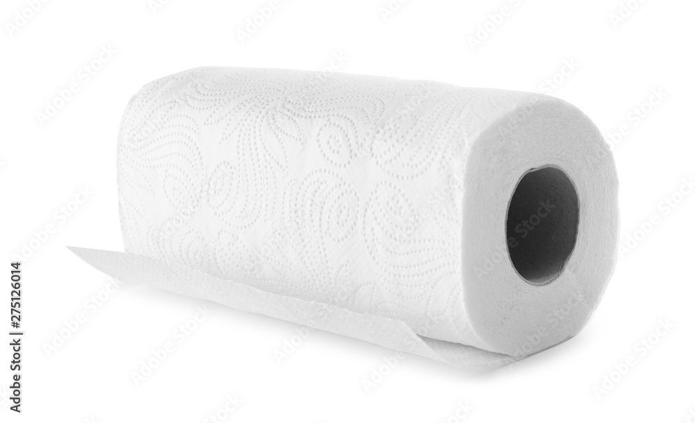Roll of paper towels on white background Roll of paper towels on white background