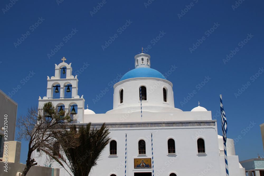 Die Kirche Panagia auf Santorini Die Kirche Panagia auf Santorini