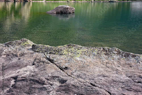 Panoramic view of Lake Brocan at 2010 m. on the Maritime Alps