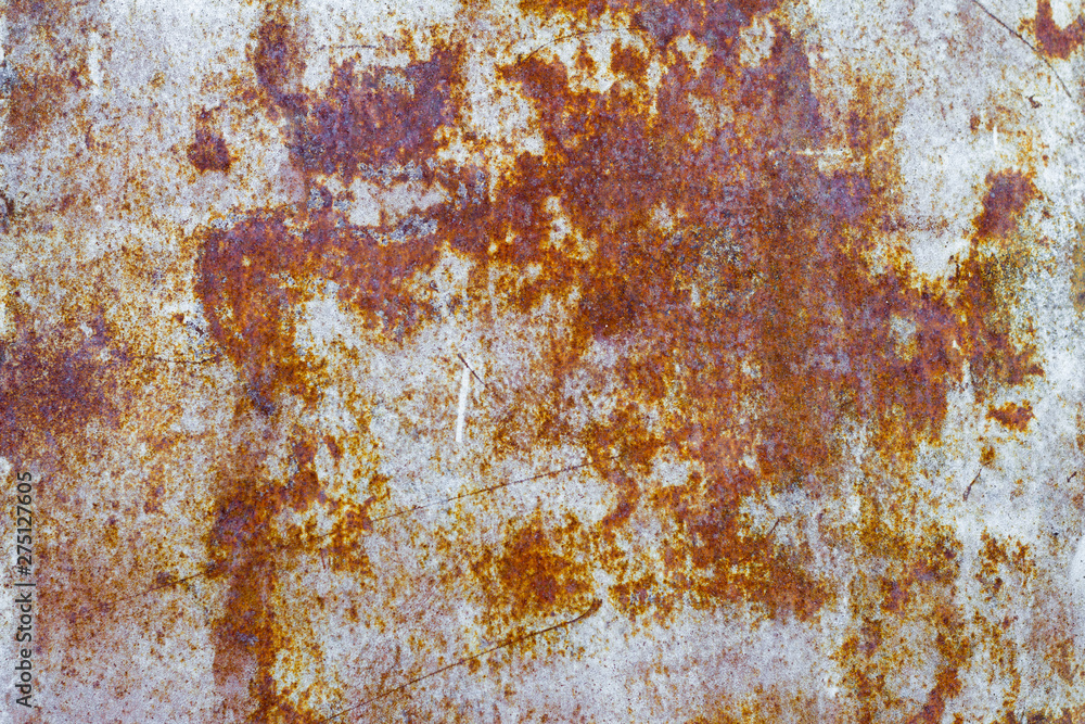 Rusty yellow-red texture of the metal surface. The texture of the metal sheet is subject to oxidation and corrosion. Rusty yellow-red texture of the metal surface. The texture of the metal sheet is subject to oxidation and corrosion.