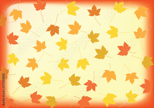 Colourful Autumn Maple Leaves Pattern on White Background