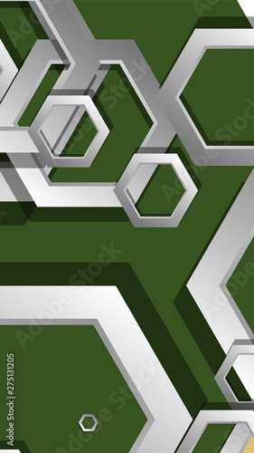 Abstract geometric background with hexagon, middle ages color composition. Vector illustration