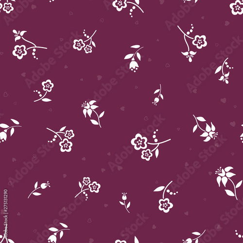 Beautiful burgundy seamless pattern, roses, floral, flowers, handdrawn texture with wavy background, Great as a summer textile print fabric, party invitation or packaging. Surface pattern design.