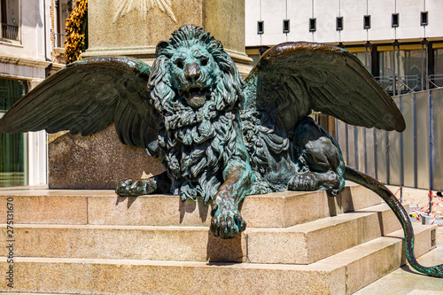 Detail from statue of Itali...