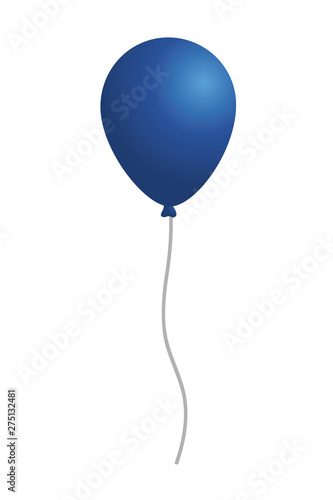 Isolated blue balloon design vector illustration