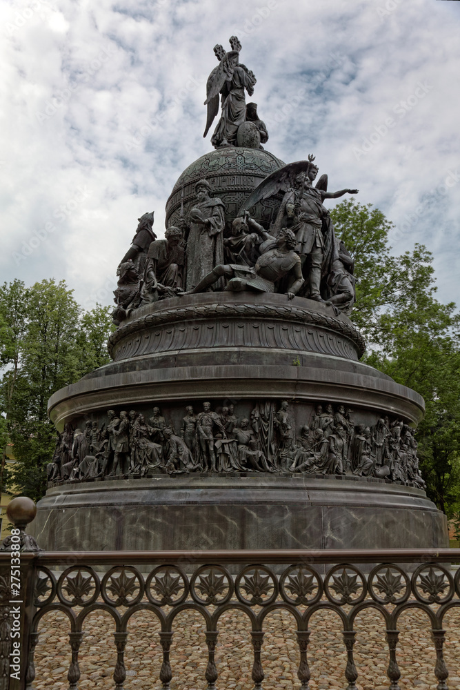 Monument Millennium of Russia, Veliky Novgorod, Russia.