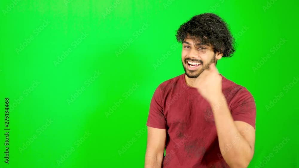 Indian guy point out with green background
indian guy standing on green screen / chroma key Indian guy point out with green background
indian guy standing on green screen / chroma key