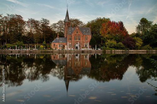 Minnewaterpark in Bruges during the fall, Bruges, Belgium, Belgium