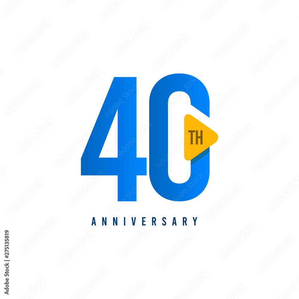 40 Year Anniversary Celebration Vector Template Design Illustration 40 Year Anniversary Celebration Vector Template Design Illustration