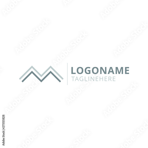 Letter M M Initials Logo Design