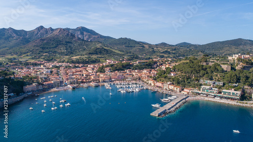 Fototapeta Naklejka Na Ścianę i Meble -  View of Porto Azzurro, Elba Island in Italy, holidays in Tuscany