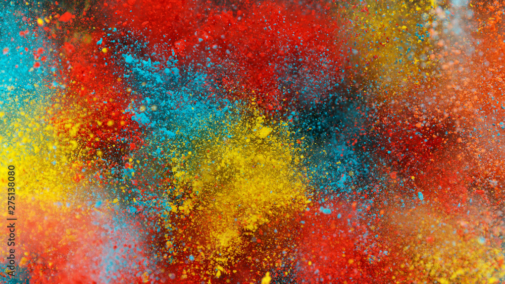 Fototapeta premium Explosion of colored powder.
