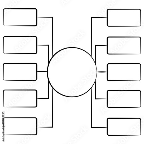 hand drawn diagram and organization chart template