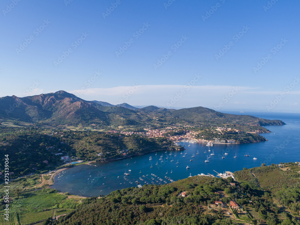 Elba island, panoramic view from above