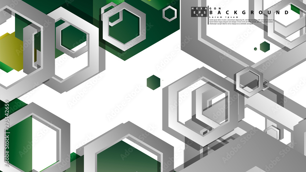 Abstract geometric background with hexagons, foliage color composition. Vector illustration Abstract geometric background with hexagons, foliage color composition. Vector illustration