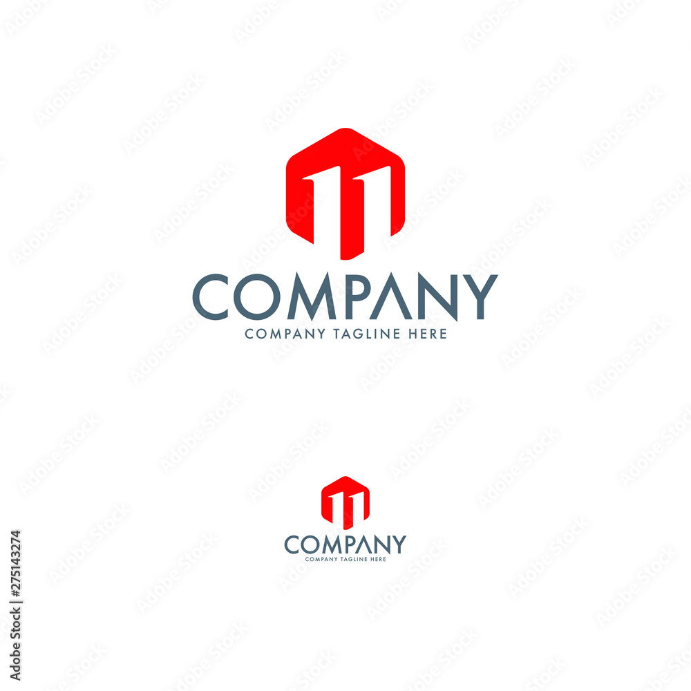 Fototapeta premium Hexagon, eleven, gate logo