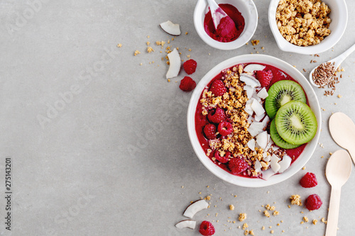 Homemade smoothie bowl made with berries