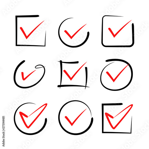 hand drawn check list, check mark