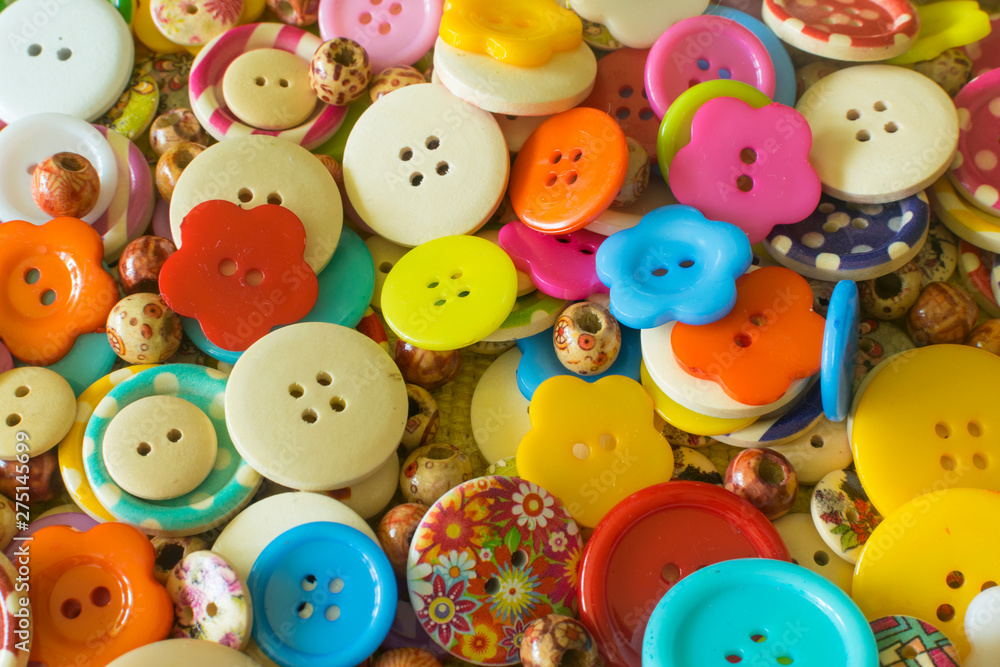 Various sewing buttons .Full frame photography Various sewing buttons .Full frame photography