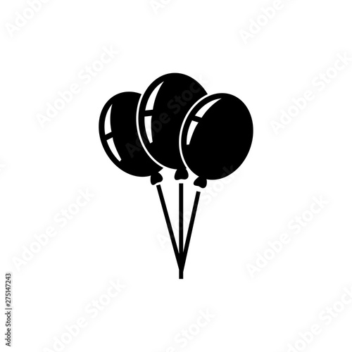 Party Helium Balloons Vector Icon © Valentyna