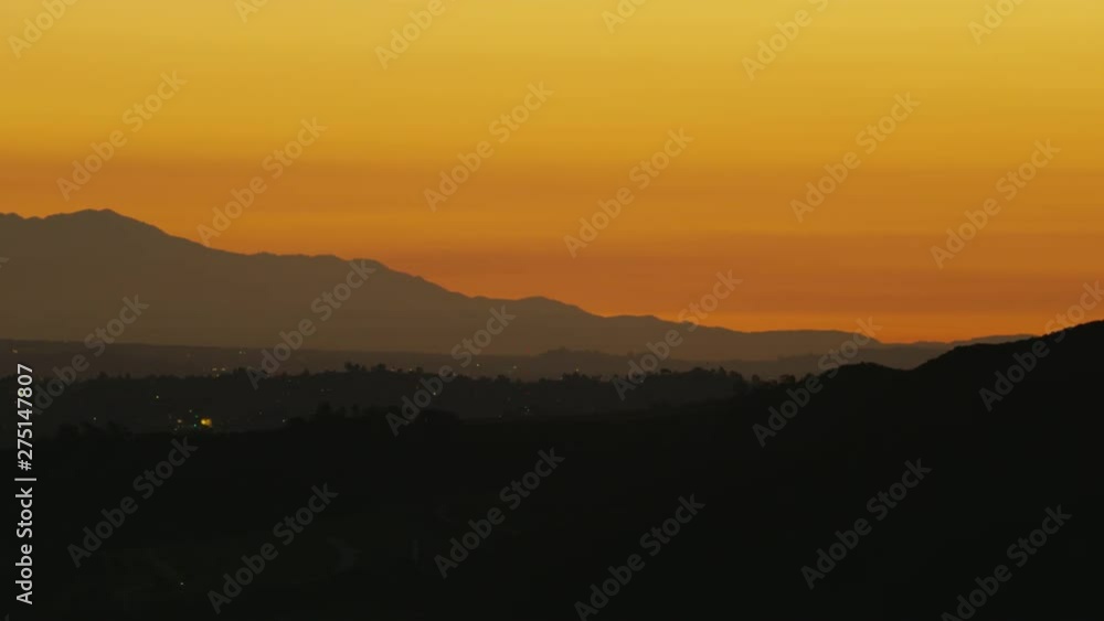 Aerial view San Gabriel mountain sunrise Los Angeles Aerial view San Gabriel mountain sunrise Los Angeles