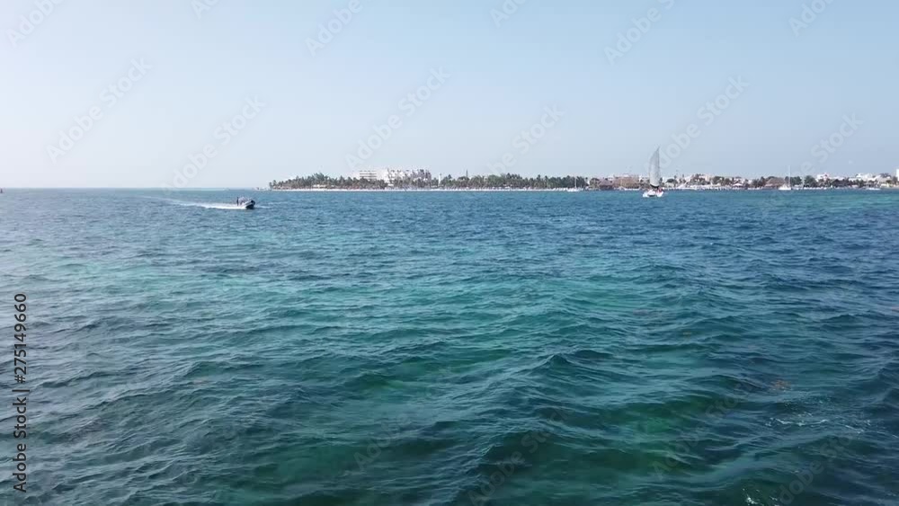 Blue sky and sea in a tropical beach. Blue sky and sea in a tropical beach.