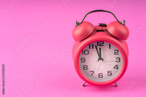 classic pink desktop alarm clock