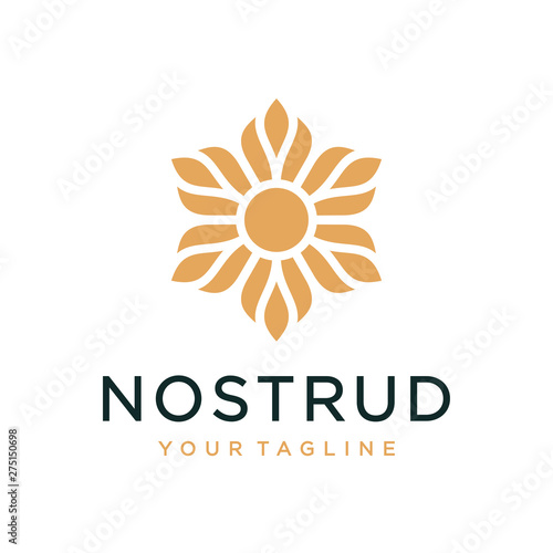 Flower logo design concept. Universal flower logo.