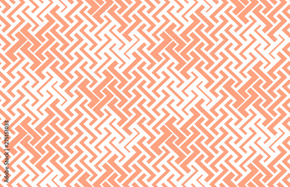 Abstract geometric pattern with stripes, lines. Seamless vector background. White and pink ornament. Simple lattice graphic design Abstract geometric pattern with stripes, lines. Seamless vector background. White and pink ornament. Simple lattice graphic design