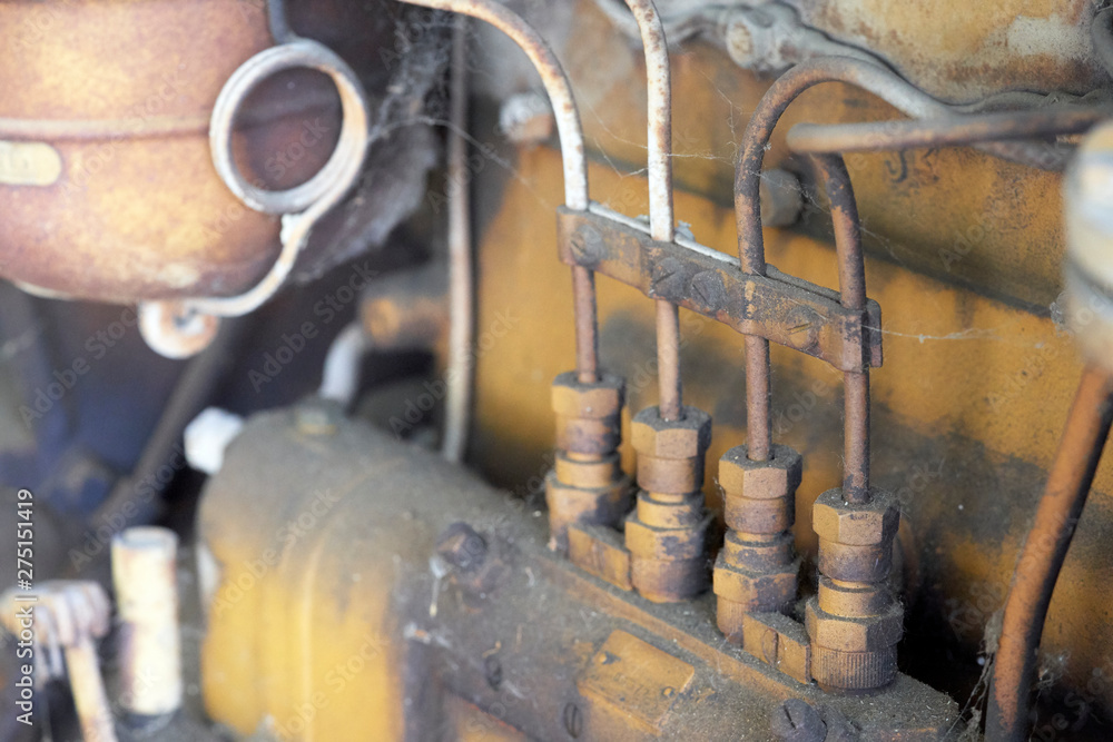 details of an old tractor details of an old tractor