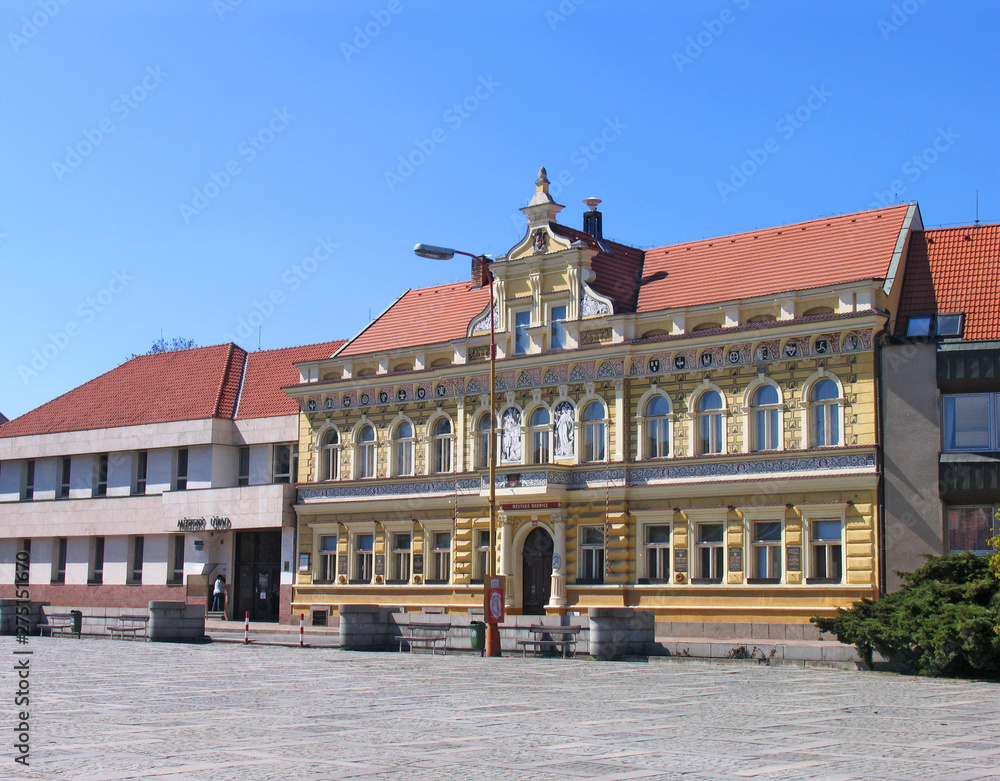 Town hall building in Milevsko, Czech republic