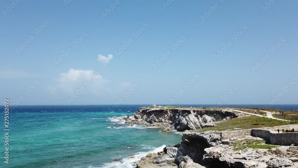 Tropical beach on high season The waves on sand beach and beautiful sky. Tropical beach on high season The waves on sand beach and beautiful sky.